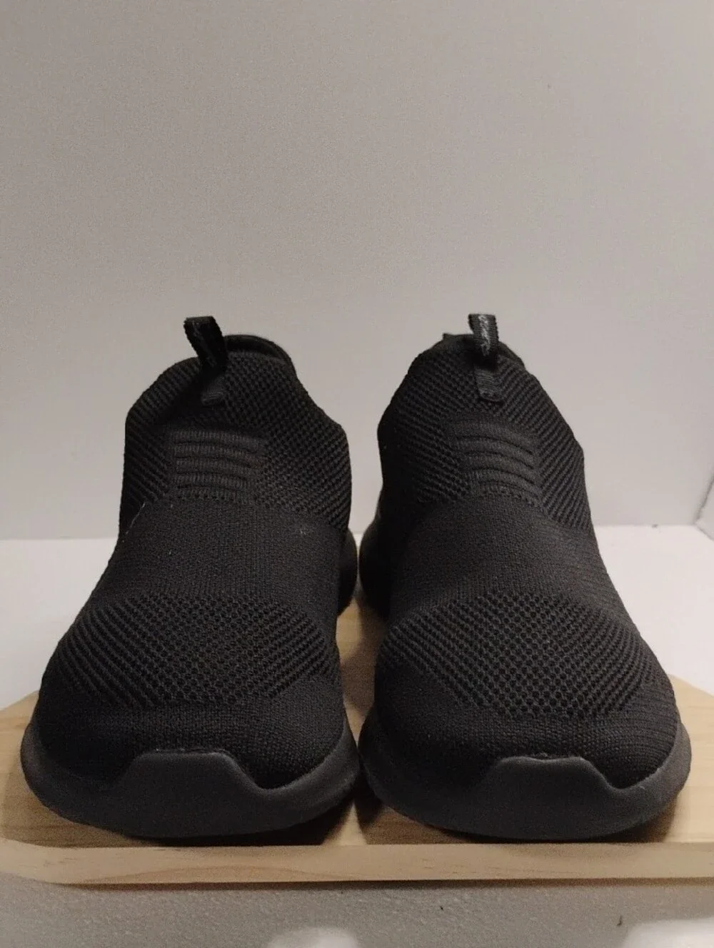 Skechers Men's Black Slip-On Knit Sneakers